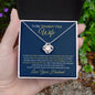 To My Smokin Hot Wife-Turn Back Clock-Love Your Husband Love Knot Necklace