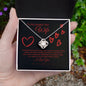 To My Smokin Hot Wife--I Love You--Black Valentine--Love Knot Necklace