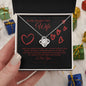 To My Smokin Hot Wife--I Love You--Black Valentine--Love Knot Necklace