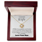 To My Beautiful Wife--Love Your Man-- Love Knot Necklace