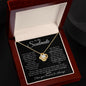 To My Soulmate-- Forever and Always--Black Long---Love Knot Necklace