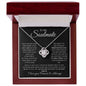 To My Soulmate-- Forever and Always--Black Long---Love Knot Necklace