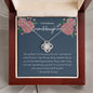To My Beloved Granddaughter-Blue/Pink Flowers-Love Knot Necklace