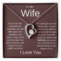 To My WIfe- I Love You- Red Forever Love Necklace