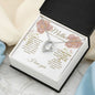 Mother--I Love You--Pink/Gold Flowers--Forever Love Necklace