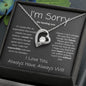 I'm Sorry For Hurting You--I Love You--Gray Bold--Forever Love Necklace
