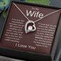 To My WIfe- I Love You- Red Forever Love Necklace