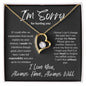 I'm Sorry for Hurting You--I Love You Handwriting--Gray--Forever Love Necklace