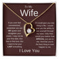 To My WIfe- I Love You- Red Forever Love Necklace
