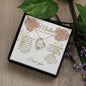 Mother--I Love You--Pink/Gold Flowers--Forever Love Necklace