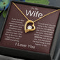 To My WIfe- I Love You- Red Forever Love Necklace