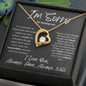 I'm Sorry for Hurting You--I Love You Handwriting--Gray--Forever Love Necklace