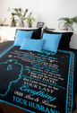 50x60 --Blue Kiss -Last Everything--Premium Mink Sherpa Blanket
