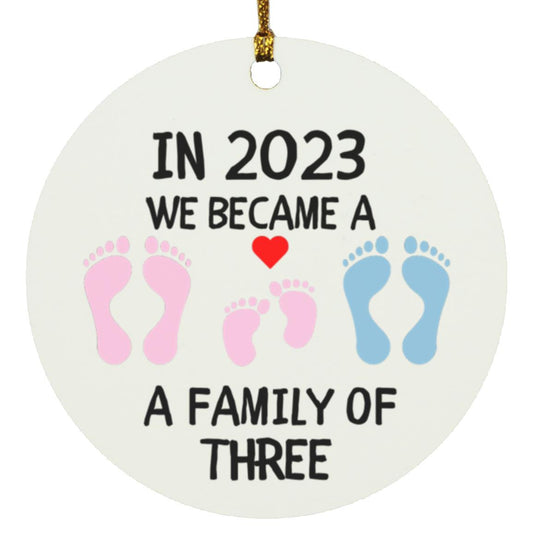 Family of 3| Baby Girl Ornament