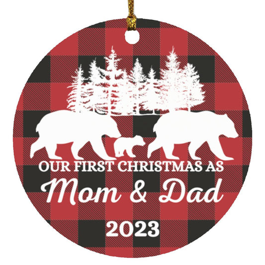 Our 1st Christmas| 2023| Red Flannel Ornament