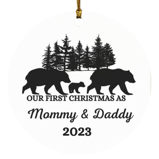 Our 1st Christmas|Black Bear Ornament