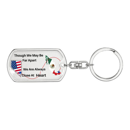 Mexico to Nevada  USA Keychain