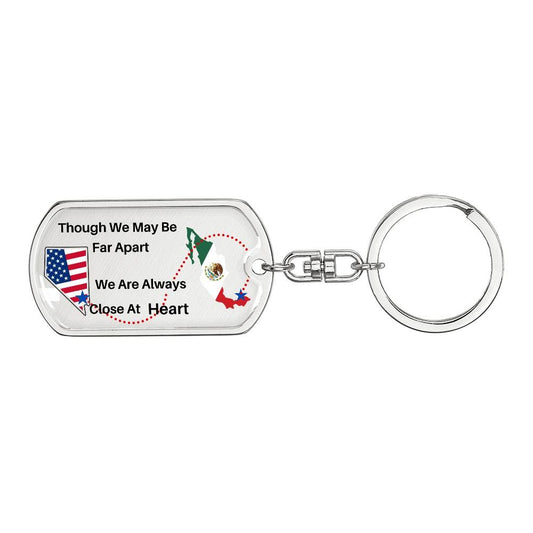 Mexico to Nevada  USA Keychain