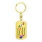 NV USA to Mexico Clear background  Keychain