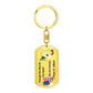 Mexico to Nevada  USA Keychain