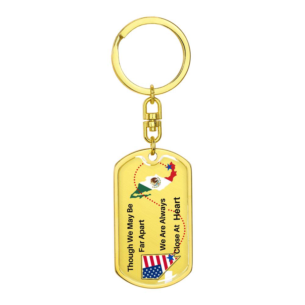 Mexico to Nevada  USA Keychain