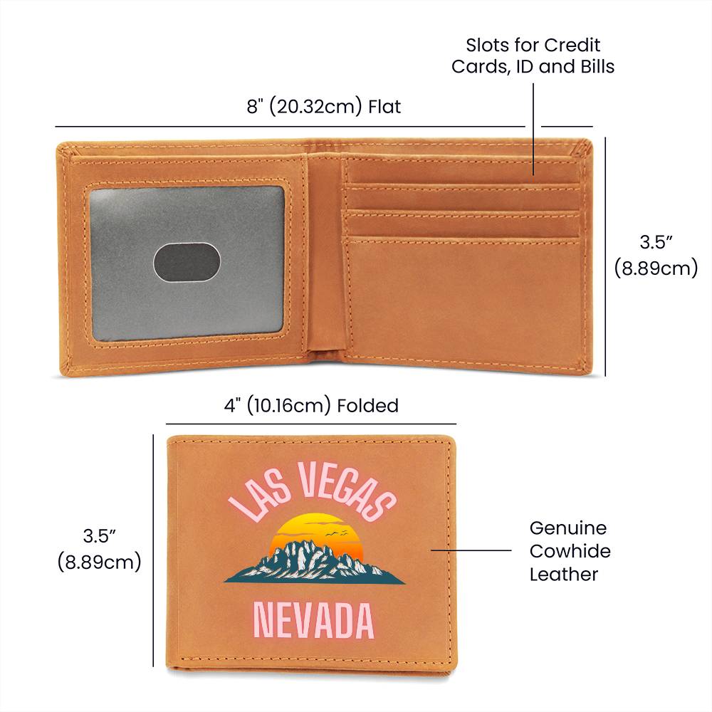 Las Vegas Nevada Leather Wallet