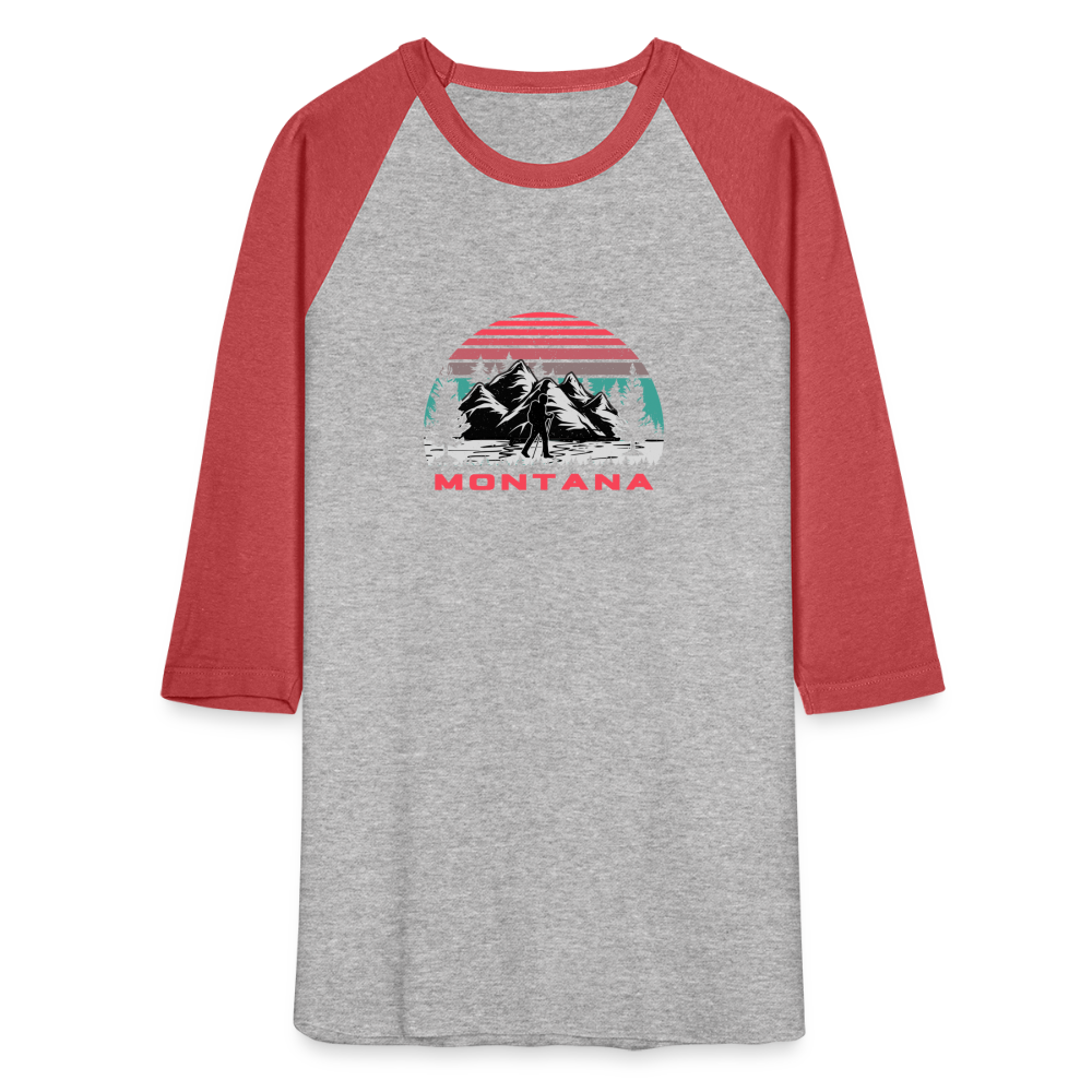 Baseball T-Shirt - heather gray/red