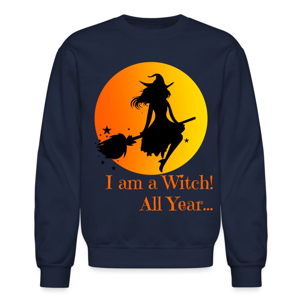 I am a witch....Crewneck Sweatshirt - navy