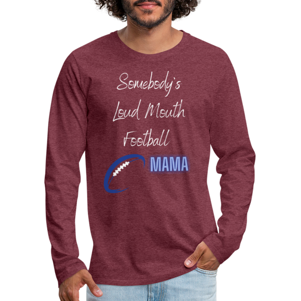 Men's Premium Long Sleeve T-Shirt - heather burgundy