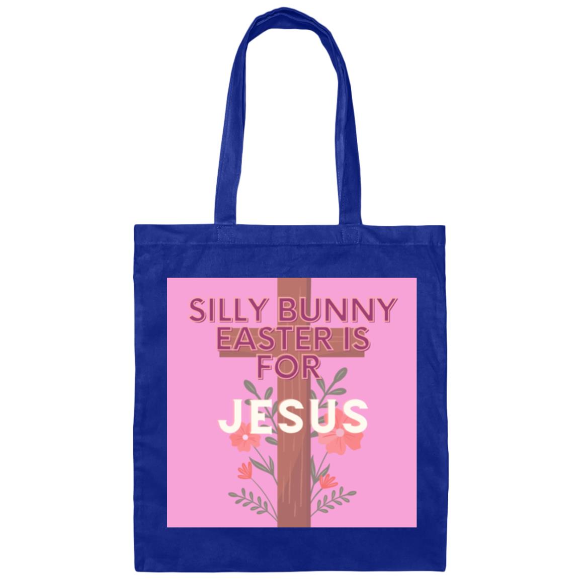 Pink Silly Bunny--Canvas Tote Bag--Easter Basket