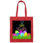 Black Happy Easter--Canvas Tote Bag--Easter Basket