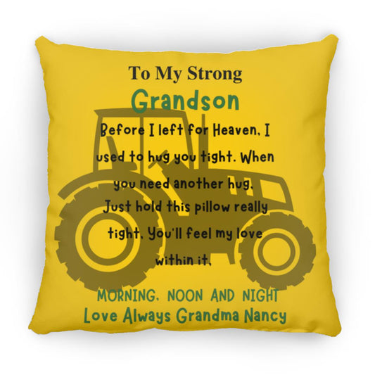 14x14 To My Grandson- Yellow Memorial Pillow