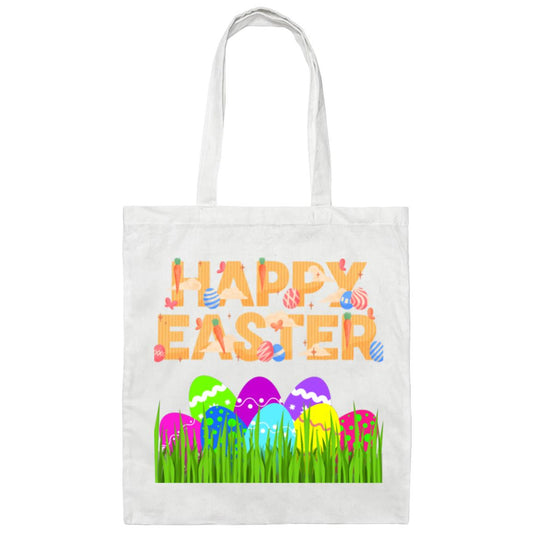 Happy Easter--Canvas Tote Bag-Easter Basket