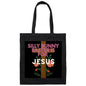 Black Silly Bunny--Canvas Tote Bag--Easter Basket