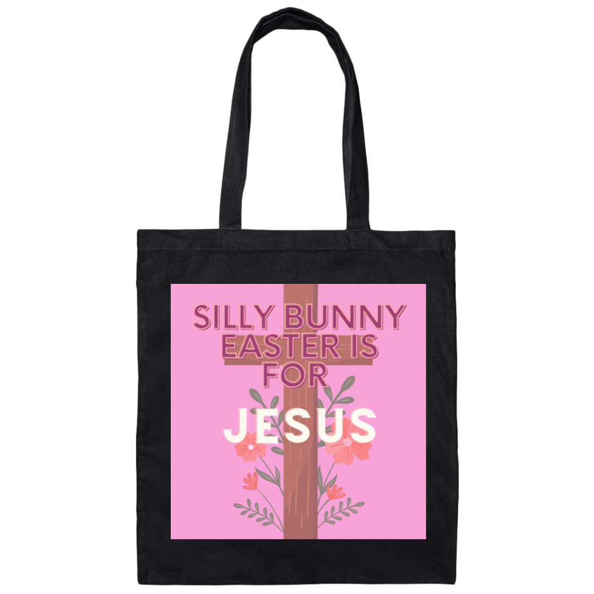 Pink Silly Bunny--Canvas Tote Bag--Easter Basket