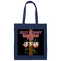 Black Silly Bunny--Canvas Tote Bag--Easter Basket