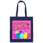 Canvas Tote Bag-Pink Easter Eggs-Easter Basket