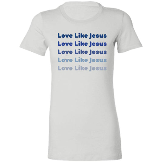Ladies' Favorite T-Shirt-Blue -Love Like Jesus