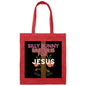Black Silly Bunny--Canvas Tote Bag--Easter Basket