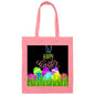 Black Happy Easter--Canvas Tote Bag--Easter Basket