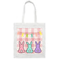 Canvas Tote Bag-Pink Plaid--Easter Basket