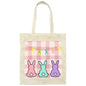 Canvas Tote Bag-Pink Plaid--Easter Basket