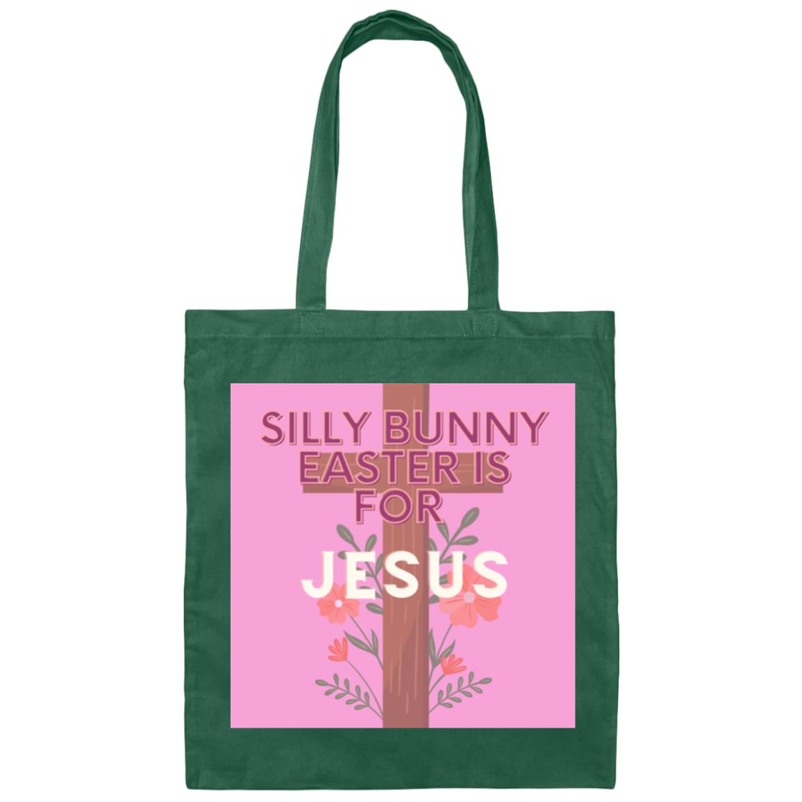 Pink Silly Bunny--Canvas Tote Bag--Easter Basket