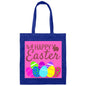 Canvas Tote Bag-Pink Easter Eggs-Easter Basket