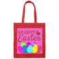 Canvas Tote Bag-Pink Easter Eggs-Easter Basket