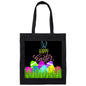 Black Happy Easter--Canvas Tote Bag--Easter Basket