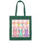 Canvas Tote Bag-Pink Plaid--Easter Basket