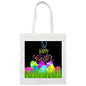 Black Happy Easter--Canvas Tote Bag--Easter Basket