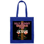 Black Silly Bunny--Canvas Tote Bag--Easter Basket