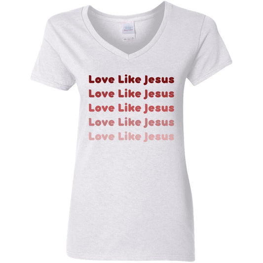 Ladies Shirt-Red Love Like Jesus